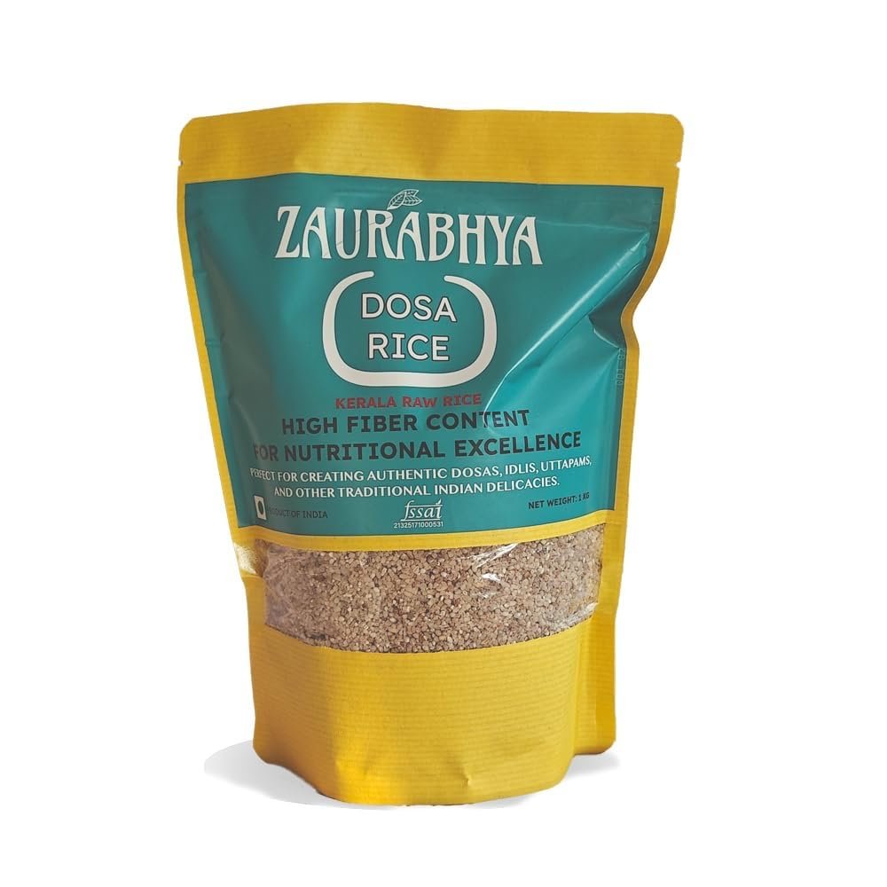 zaurabhya dosa rice, kerala raw rice, high fiber content, 1 kg
